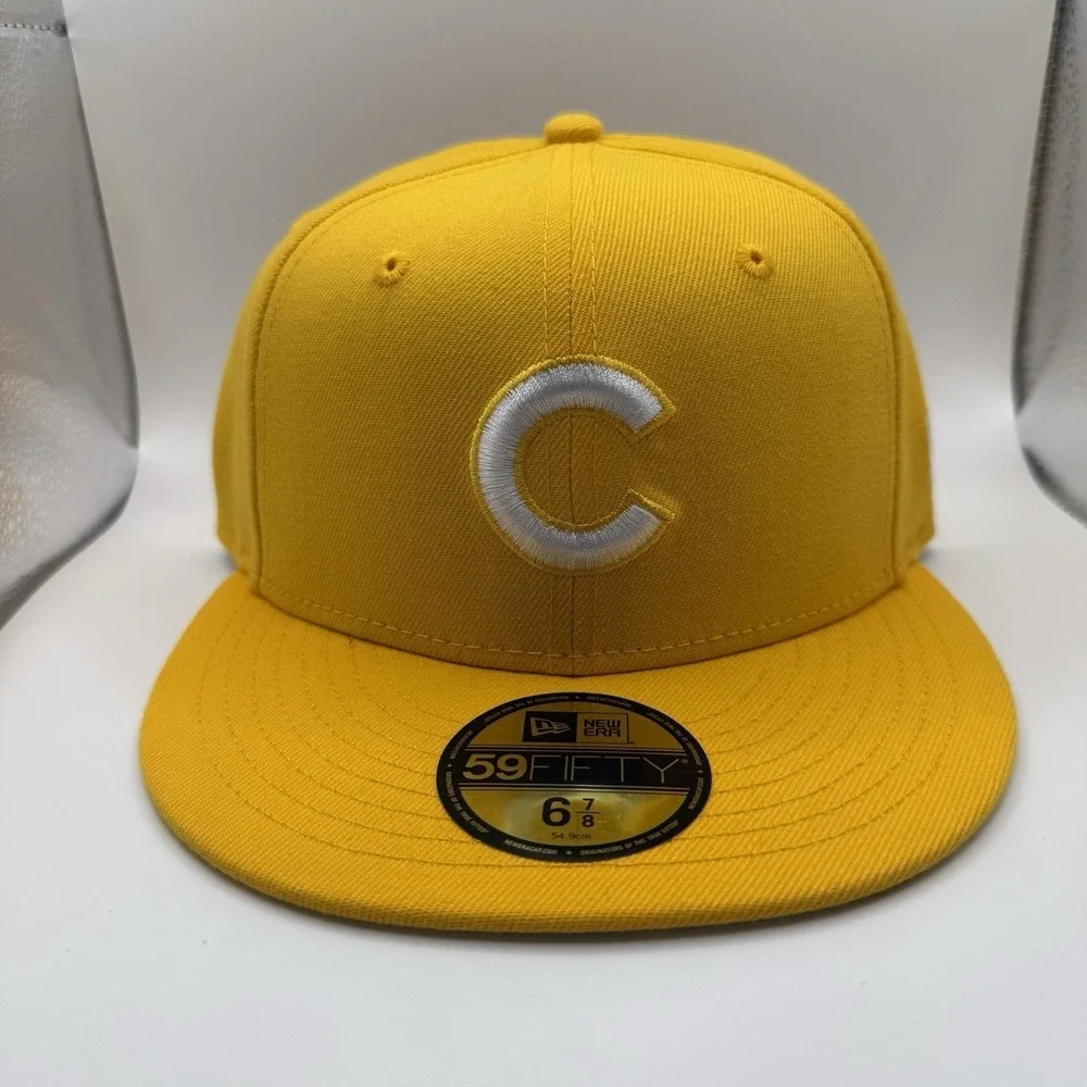 New Era 59Fifty Chicago Cubs Yellow/Gold‎ Spring Collection Hat Size 6 7/8